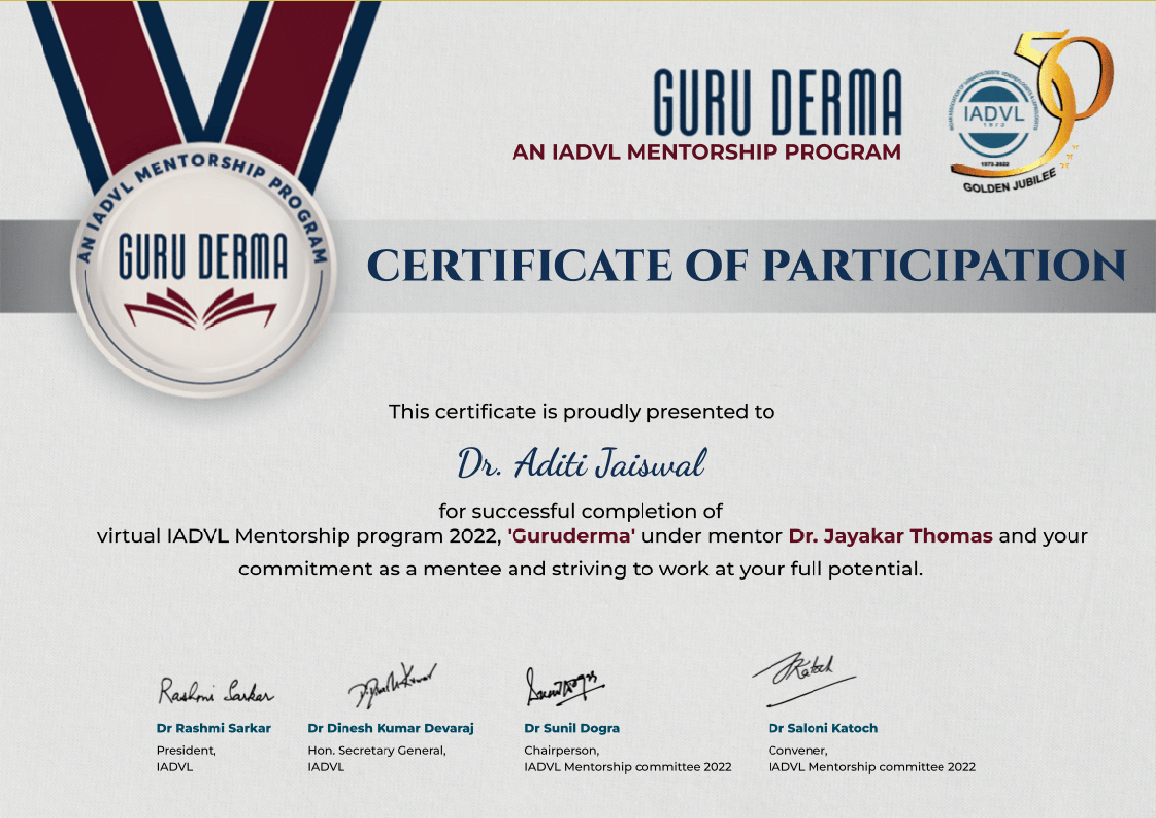 Certificate of Completion_IADVL Guru Derma_Dr Aditi-1